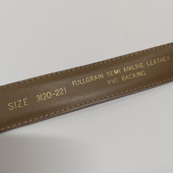 Elizabeth Liz Claiborne Plus Size 3 (20-22) Taupe Leather Belt - Picture 5 of 7